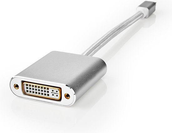 Nedis Mini DisplayPort-Kabel - DisplayPort 1.2 - Mini-DisplayPort Male - DVI-D 24+1-Pins Female - 21.6 Gbps - Verguld - 0.20 m - Rond - Gevlochten - Zilver - Cover Window Box - afbeelding 4