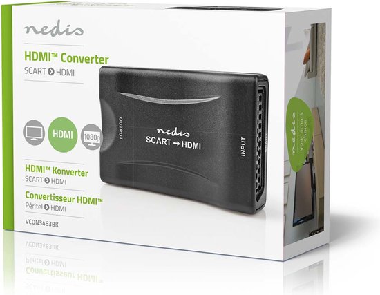 Nedis HDMI-Converter - Scart Female - HDMI Output - 1-weg - 1080p - 1.2 Gbps - ABS - Zwart - afbeelding 13