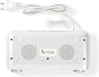 Nedis Keukenradio - Kastontwerp - FM - Netvoeding - Digitaal - 1.5 W - 2 " - Zwart-Blauw Scherm - Wekker - Wit / Zilver - afbeelding 9