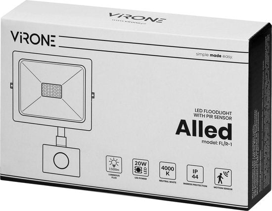 Schijnwerper met bewegingssensor - Tuinverlichting IP44 - Flootlight buiten 1500 lumen - Buitenverlichting 4000K - Zwart - afbeelding 5