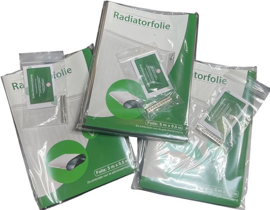 3x radiatorfolie dun à 500 cm x 50 cm + 60 Neodymium Magneten voor Bevestiging - afbeelding 1