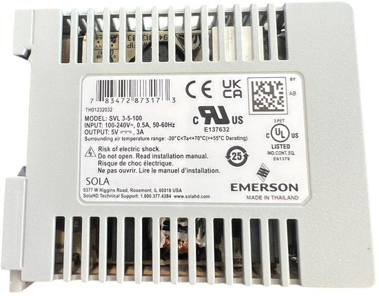 Emerson SVL 3-5-100 SVL-series Power Supply 15W 5V DIN Output 5V Output Current 3 AMPS - afbeelding 6