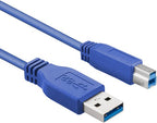 Nedis USB-Kabel - USB 3.2 Gen 1 - USB-A Male - USB-B Male - 5 Gbps - Vernikkeld - 3.00 m - Rond - PVC - Blauw - Envelop - afbeelding 11