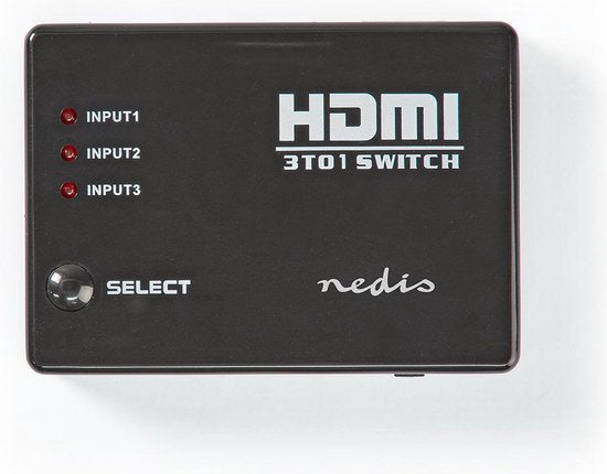 Nedis HDMI-Switch - 3 poort(en) - 3x HDMI Input - 1x HDMI Output - 1080p - 3.4 Gbps - ABS - Zwart - afbeelding 5