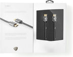 Nedis High Speed ​​HDMI-Kabel met Ethernet - HDMI Connector - HDMI Connector - 4K@60Hz - ARC - 18 Gbps - 2.00 m - Rond - Katoen - Gun Metal Grijs - Cover Window Box - afbeelding 14