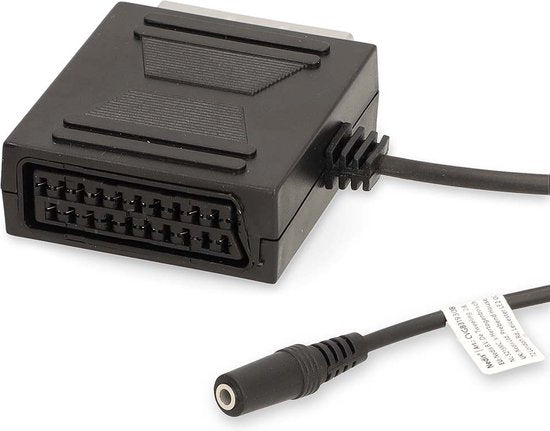 Nedis SCART-Kabel - SCART Male - SCART Female / 3,5 mm Female - Vernikkeld - 480p - 0.20 m - Rond - PVC - Zwart - Doos - afbeelding 3
