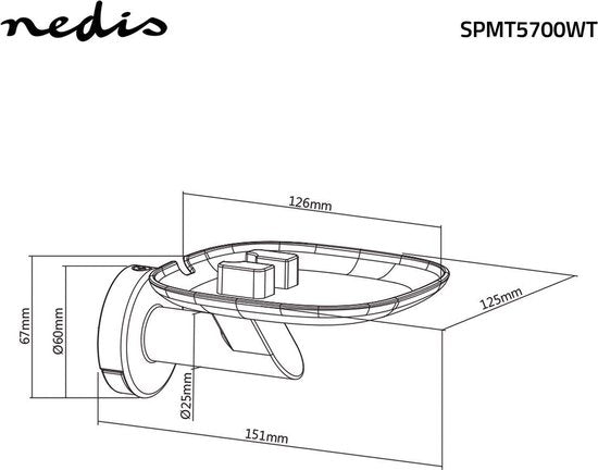 Nedis Speakerbeugel - Geschikt voor: Sonos One / Sonos PLAY:1 - Wand - 3 kg - Vast - ABS / Staal - Wit - afbeelding 3