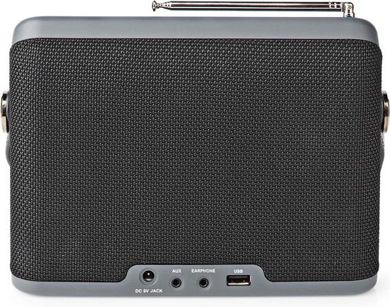 Nedis DAB+ Radio - Tafelmodel - DAB+ / FM - 2.40 " - Kleurenscherm - Batterij Gevoed / Netvoeding - Digitaal - 24 W - Bluetooth - Koptelefoonoutput - Wekkerfunctie - Slaaptimer - IP20 - Handvat - Zwart - afbeelding 6