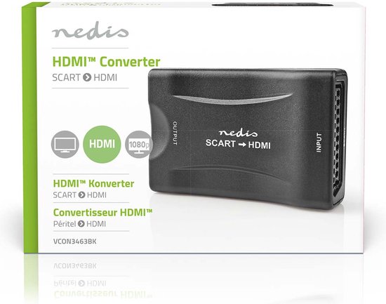 Nedis HDMI-Converter - Scart Female - HDMI Output - 1-weg - 1080p - 1.2 Gbps - ABS - Zwart - afbeelding 14
