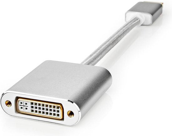 Nedis DisplayPort-Kabel - DisplayPort Male - DVI-D 24+1-Pins Female - 1080p - Verguld - 0.20 m - Rond - Gevlochten - Zilver - Cover Window Box - afbeelding 4