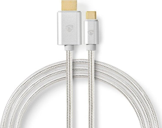 Nedis USB-C Adapter - USB 3.2 Gen 1 - USB-C Male - HDMI Connector - 4K@60Hz - 18 Gbps - 2.00 m - Rond - Verguld - Gevlochten / Nylon - Aluminium - Cover Window Box - afbeelding 9