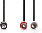 Nedis Stereo-Audiokabel - 3,5 Male - 2x RCA Male - Vernikkeld - m - Rond - Zwart - Doos - afbeelding 18