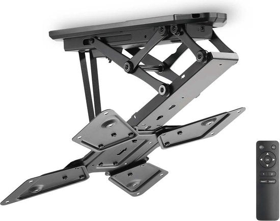 Nedis Gemotoriseerde TV-plafondbeugel - 23 - 55 " - Maximaal schermgewicht: 30 kg - Kantelbaar - Maximale plafondafstand: 663 mm - Minimale plafondafstand: 108 mm - Afstandbestuurbaar - Staal - Zwart - afbeelding 11