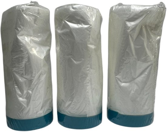 3 x Rol Maskeerfolie / Afdekfolie voor buiten Primafix 057 SPEC (B 1400mm x H 200mm L 17 mtr) 10 My Speciaal TAPE (Ductape) - afbeelding 1