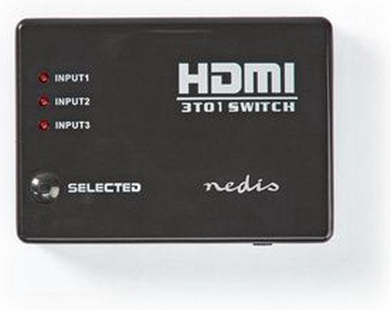 Nedis HDMI-Switch - 3 poort(en) - 3x HDMI Input - 1x HDMI Output - 1080p - 3.4 Gbps - ABS - Zwart - afbeelding 14