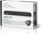 Nedis HDMI-Splitter - 4-Poorts poort(en) - HDMI Input - 4x HDMI Output - 4K@60Hz - 18 Gbps - Metaal - Antraciet - afbeelding 8