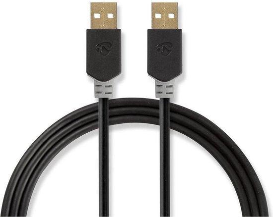 Nedis - USB 2.0 - Male - Male - m - Antraciet - afbeelding 11