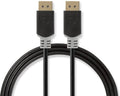 Nedis DisplayPort-Kabel - DisplayPort Male - DisplayPort Male - 8K@60Hz - Verguld - 3.00 m - Rond - PVC - Antraciet / Grijs - Polybag - afbeelding 1