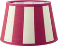 Home Sweet Home - Stoffen - Striped Lampenkap - Conisch - Wit + Rood - Minimalistische stijl - 20 x 15 x 13 cm - E27 fitting - voor tafellampen - voor woonkamer en slaapkamer - afbeelding 1