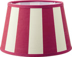 Home Sweet Home - Stoffen - Striped Lampenkap - Conisch - Wit + Rood - Minimalistische stijl - 20 x 15 x 13 cm - E27 fitting - voor tafellampen - voor woonkamer en slaapkamer - afbeelding 1