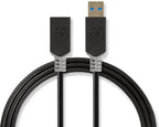 Nedis USB-Kabel - USB - USB-A Male - USB-A Female - Verguld - m - Rond - PVC - Antraciet - Doos - afbeelding 7