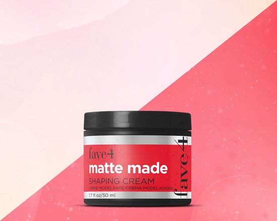 fave4 hair Matte Made Shaping Cream for Men, Lightweight Pomade Finish for Styling, 50ml - afbeelding 1