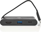 USB Multi-Port Adapter - USB 3.2 Gen 1 - USB-C Male - HDMI Female / USB-A Female / USB-C Female - Rond - Vernikkeld - Zwart - Window Box met Euro Lock - afbeelding 3
