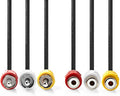 Composite Video Cable | 3x RCA Male - 3x RCA Female | m | Black - afbeelding 1