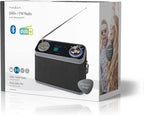 Nedis DAB+ Radio - Tafelmodel - DAB+ / FM - 2.40 " - Kleurenscherm - Batterij Gevoed / Netvoeding - Digitaal - 24 W - Bluetooth - Koptelefoonoutput - Wekkerfunctie - Slaaptimer - IP20 - Handvat - Zwart - afbeelding 5