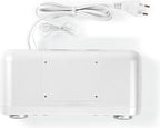 Nedis Keukenradio - Kastontwerp - FM - Netvoeding - Digitaal - 1.5 W - 2 " - Zwart-Blauw Scherm - Wekker - Wit / Zilver - afbeelding 8
