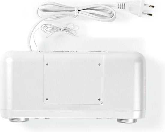 Nedis Keukenradio - Kastontwerp - FM - Netvoeding - Digitaal - 1.5 W - 2 " - Zwart-Blauw Scherm - Wekker - Wit / Zilver - afbeelding 8