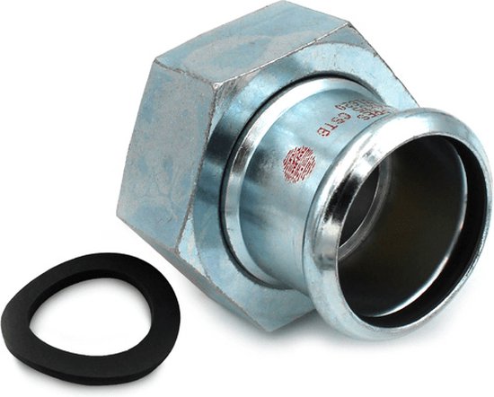 Steelpres C-staal M 28mm x 1 1/2inch persfitting wartelkoppeling binnendraad FxRp - afbeelding 2