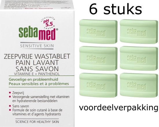 Sebamed Wastablet Zeepvrij - 6x150gr - Voordeelverpakking - afbeelding 3