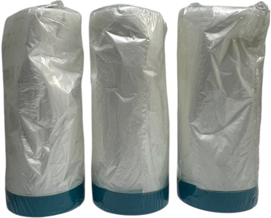 6 x Rol Maskeerfolie / Afdekfolie voor buiten Primafix 057 SPEC (B 1400mm x H 200mm L 17 mtr) 10 My Speciaal TAPE (Ductape) - afbeelding 2