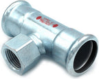 Steelpres C-staal M persfitting T-stuk met 1/2inch binnendraad FxRpxF - afbeelding 2