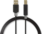 Nedis - USB 2.0 - Male - Male - m - Antraciet - afbeelding 22