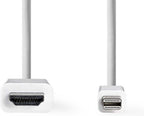 Nedis Mini DisplayPort-Kabel - DisplayPort 1.2 - Mini-DisplayPort Male - HDMI Connector - 21.6 Gbps - Vernikkeld - 2.00 m - Rond - PVC - Wit - Label - afbeelding 5