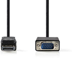 Nedis Displayport - Vga-kabel Displayport Male - Vga Male 2,0 M Zwart - afbeelding 8