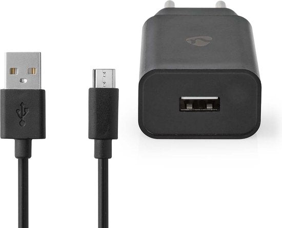 Nedis Oplader - 12 W - 1x 2.1 A - Outputs: 1 - USB-A - Micro-USB - 1.00 m - Single Voltage Output - Zwart - afbeelding 14