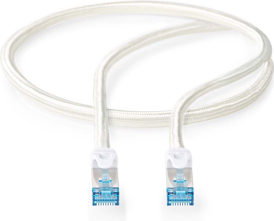 Nedis CAT6a netwerkkabel - S/FTP - RJ45 Male - RJ45 Male - 0.50 m - Snagless - Rond - Gevlochten / PVC - Zilver - Cover Window Box - afbeelding 1