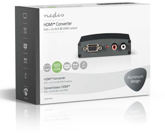 Nedis VGA + Tulp 2RCA naar HDMI converter met HDCP / zwart - afbeelding 10