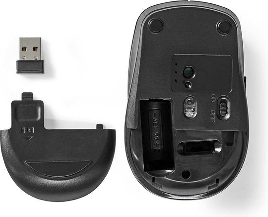 Nedis Muis - Draadloos - 800 / 1200 / 1600 dpi - Instelbare DPI - Aantal knoppen: 6 - Rechtshandig - afbeelding 3