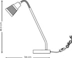 Light depot - Tafellamp Solo - staal - Industrieel - GU10 fitting - afbeelding 2