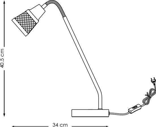 Light depot - Tafellamp Solo - staal - Industrieel - GU10 fitting - afbeelding 2