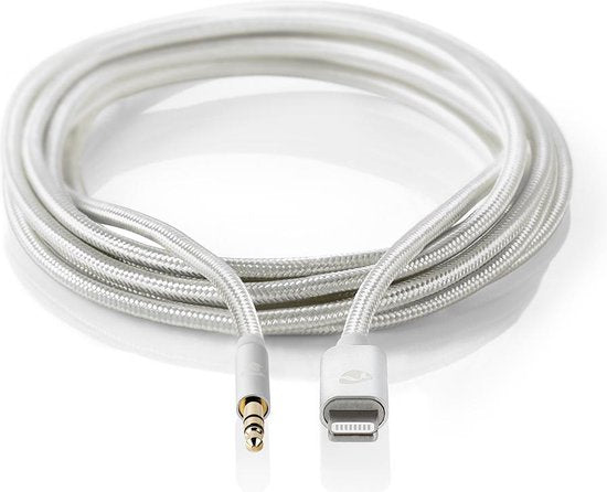 Nedis Lightning-Adapter - Apple Lightning 8-Pins - 3,5 mm Male - Verguld - 1.00 m - Rond - Nylon - afbeelding 11