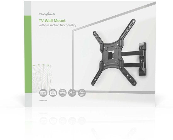 Nedis Draai en Kantelbare TV Muurbeugel - 23 t/m 55 Inch - Max 30 Kg - Zwart - afbeelding 9