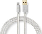 Nedis Lightning Kabel - USB 2.0 - Apple Lightning 8-Pins - USB-A Male - 480 Mbps - Verguld - 1.00 m - Rond - Gevlochten / Nylon - Aluminium - Cover Window Box - afbeelding 17