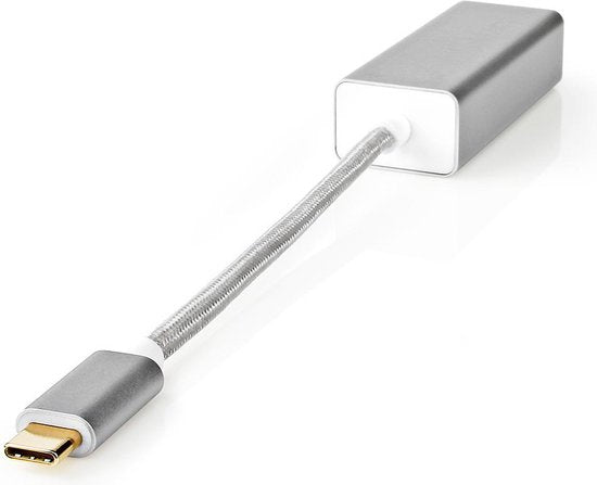 Nedis USB-netwerkadapter - USB 3.2 Gen 1 - 1 Gbps - USB-C Male - RJ45 Female - 0.20 m - Rond - Verguld - Vertind-Koper - Zilver - Cover Window Box - afbeelding 4