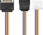 Nedis Interne Voedingskabel - SATA 15-Pins Male - Molex Female / SATA 15-Pins Female - Verguld - 0.20 m - Rond - PVC - Multicolour - Envelop - afbeelding 5