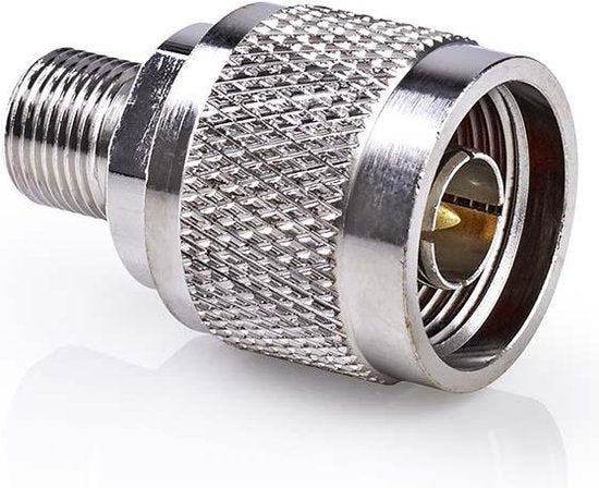 Nedis Satelliet- en Antenne-Adapter - N-Male - F-Female - Vernikkeld - 75 Ohm - Recht - Metaal - Zilver - 10 Stuks - Polybag - afbeelding 4